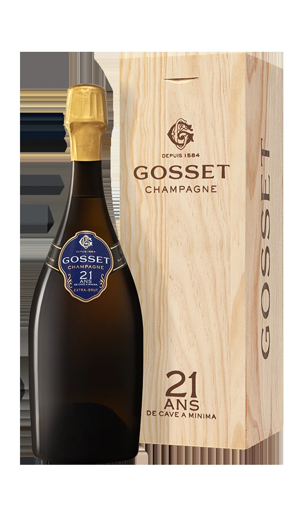 Champagne Gosset, Champagne AC 21 ans de Cave a minima in wooden case