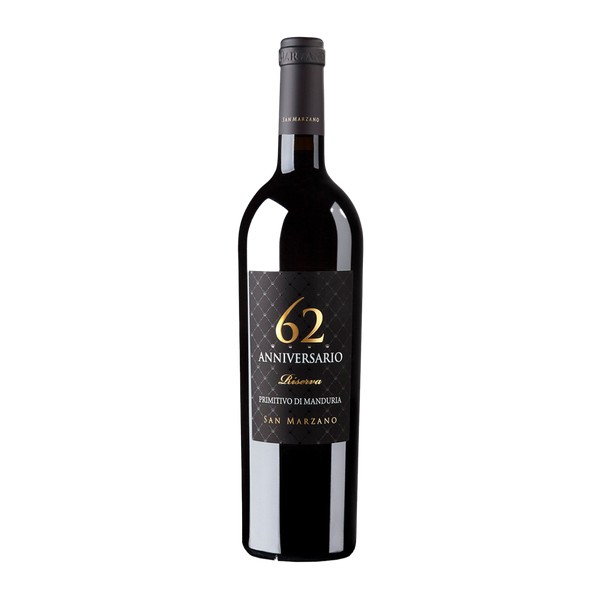 San Marzano, Primitivo di Manduria DOP Anniversario 62 Riserva 2019 (0,75 l)